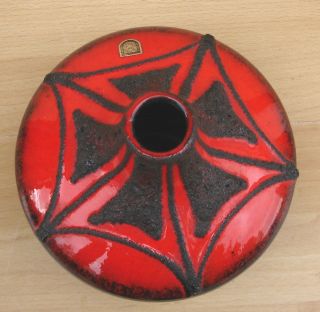 70s red fat lava vase   Föhr Keramik   Panton Colani Era