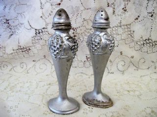 Individual Sterling Silver Salt & Pepper Shakers by Viking, plastic 