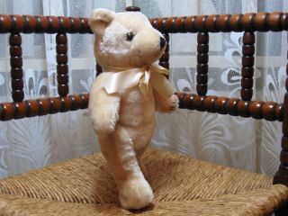 Old 1970s Bear L Dake Zn Dutch Jointed Teddy w Bow