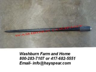 33 tapered forged heat treated hay spear 1 3/8 Diam