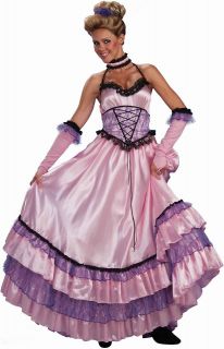 Womens Wild West Saloon Dancer Girl Halloween Costume