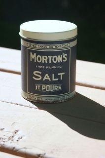 morton salt tin in Merchandise & Memorabilia