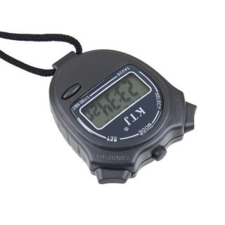   Professional Handheld Chronograph Timer Sports Stopwatch counter Bl