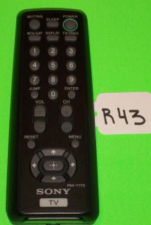 SONY RM Y173 TV REMOTE CONTROL KV13FS110 KV 20FS12 KV21FE12 KV21FE12A