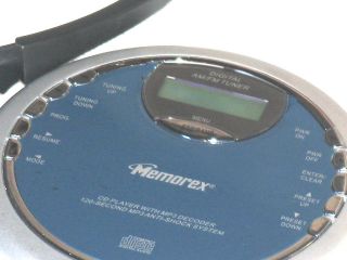 Memorex MPD8859   CD/MP3 player +dIgital am/fm radio+AC/CAR kit+case