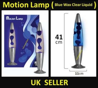 41cm RETRO MOTION LAVA FUNKY ASTRO RELAXATION BLUE WAX CLEAR LIQUID 