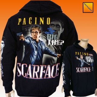   Tony Montana Al Pacino Zip Zipped Hoodie Hoody Jacket Big Timer