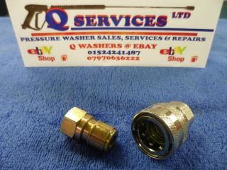 PRESSURE WASHER STEAM CLEANER PAIR SET QUICK COUPLING HIGH PRESSURE 3 