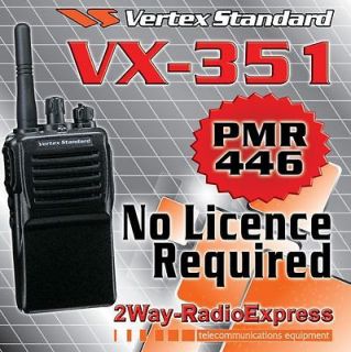Vertex Standard VX 351 PMR446, Licence Free Radio, MILITARY GRADE 