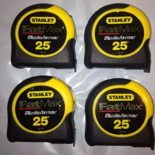 Stanley FatMax 4 Pack (33 725) 25 Tape Measure w/ Blade Armor! New!