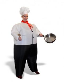 INFLATABLE CHEF COOK HALLOWEEN ADULT COSTUME SUIT NEW