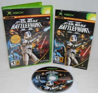 Star Wars Battlefront II (Xbox, 2005) BLACK LABEL   COMPLETE