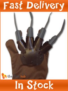 Freddy Krueger Brown Glove Claw Hand Halloween Horror Fancy Dress 