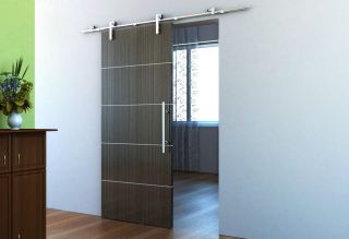 Modern Stainless Steel BARN DOOR HARDWARE for Wood Door   GRAND SERIES
