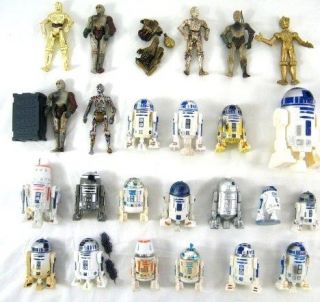 STAR WARS MODERN & VINTAGE R2 D2 & C 3PO DROID FIGURES   MANY TO 