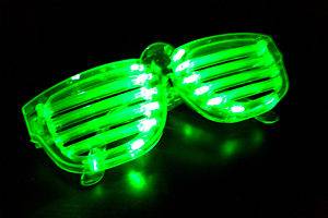 LMFAO Party Rock Anthem Shuffle Flashing Slotted Shutter LED Glasses 