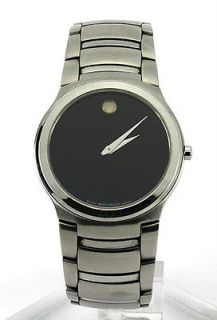 AUTHENTIC MENS MOVADO MUSEUM STAINLESS STEEL BRACELET WATCH 35.7 MM 