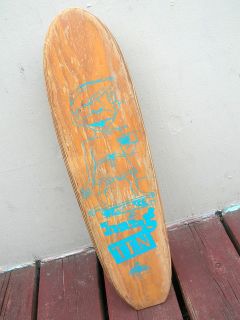   nash texas hang ten sidewalk wooden skateboard surfboard rick griffin