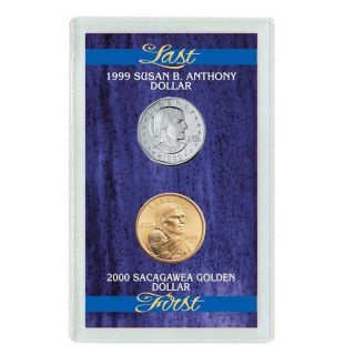 Last Susan B. Anthony Dollar and First Sacagawea Dollar