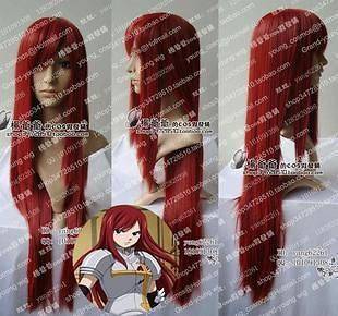 FAIRY TAIL ERZA Costumes Cosplay Wig Long Straight Wigs + Hairnet