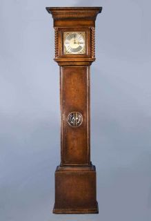 Antique Style Walnut Tall Case Wood Grandfather Clock