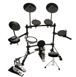   DKX 580 USB Digital Electronic Drum Set w/ Double Bass Pedal   Throne
