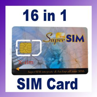16 in 1 Max SIM Cell Phone Magic Super Card Backup Kit