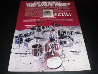 Tama Drums   Bill Bruford Yes  Imperialstar Swingstar Artstar 1985 