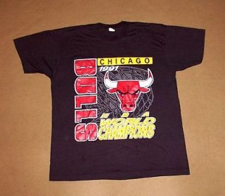 VINTAGE Chicago Bulls T SHIRT Basketball 1991 Champs SCREEN STARS Air 