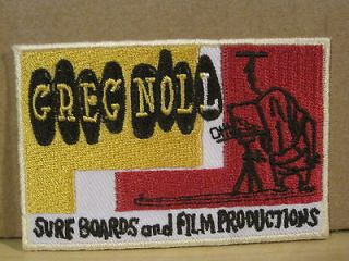 GREG NOLL SURFBOARDS AND FILM PRODUCTIONS LONGBOARD SURFING PATCH