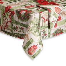 HOLIDAY MEMORIES Napkins OR Tablecloth Christmas Holly Poinsettia 