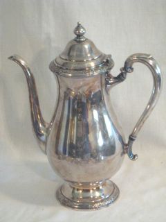   SILVERPLATE COFFEE POT INTERNATIONAL SILVER CO. CAMILLE 11 HIGH