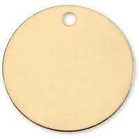 Brass Tags, Set of 100   Blank, Metal, Round, Identify Pets, Pipes 