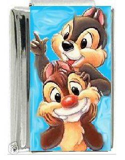 CHIP AND DALE, LIGHT BLUE BACKGROUND,9MM CHARM
