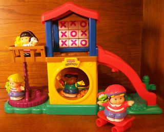 Fisher Price Little People Fun Sounds Playground Slide Tic Tac Toe 