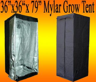   36x36x79 MYLAR GROW TENT BOX ROOM 3X3 REFLECTIVE CABINET
