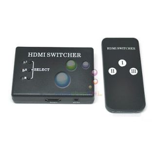 Port 1.3 HDMI Switcher Splitter Hub Selecter for HDTV 1080P Full HD 