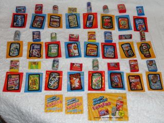 WACKY PACKAGES ERASERS SERIES 1 COMPLETE SET OF 24 WITH STICKERS