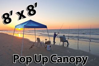 8x8 CANOPY POP UP CANOPY SPORTS SERIES WITH BLUE VALANCE TARP COVER