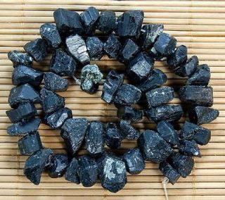 9x11 11x20mm Natural Black Tourmaline Nugget Beads 15.5