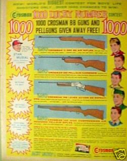 1962 Crosman Pellgun Toy BB Guns Cardinals Baseball~STAN MUSIAL~Lucky 