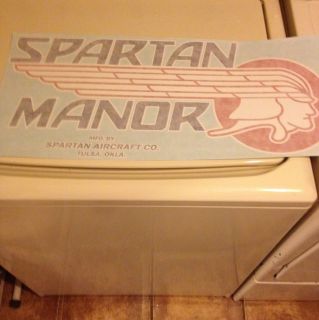 Spartan Manor Travel Trailer Vintage style decal Big 24 Long Red 