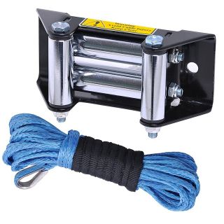   Synthetic Rope & Roller Fairlead ATV Winch Replacement Tow Guide