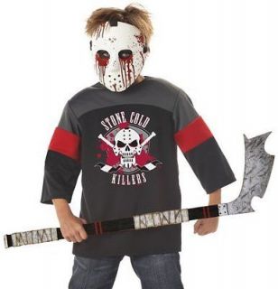 Boys Bloody Zombie Hockey Player Halloween Costume