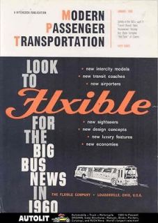 1960 Flxible City Transit Bus Brochure & Factory Letter