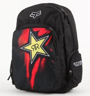 Fox Racing Rockstar Faded Black Backpack Book Bag New NWT