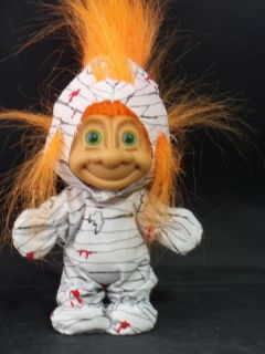 Mummy Russ Troll Doll Orange Hair 7 1/2 Tall