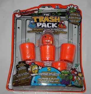 The Trash Pack series 2 orange bins 5 PACK of TRASHIES BNIP