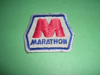 Vintage1970s Marathon Oil Gas Company Used Uniform Patch