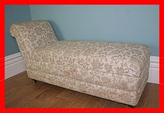   Edwardian Upholstered Ottoman Chaise Longue Couch Sofa Settee Box Bed